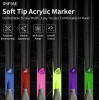 DSPIAE MKF-02 Water-Based Soft Head Marker Fluorescent Red